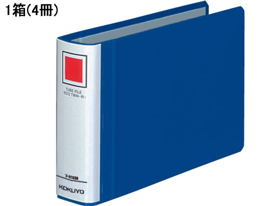 コクヨ チューブファイル〈エコツインR〉B6ヨコ とじ厚30mm 青 4冊 1箱(ご注文単位1箱)【直送品】