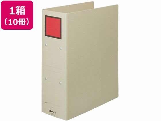 キングジム 保存ファイル A4タテ とじ厚80mm グレー10冊 4378 1箱(ご注文単位1箱)【直送品】