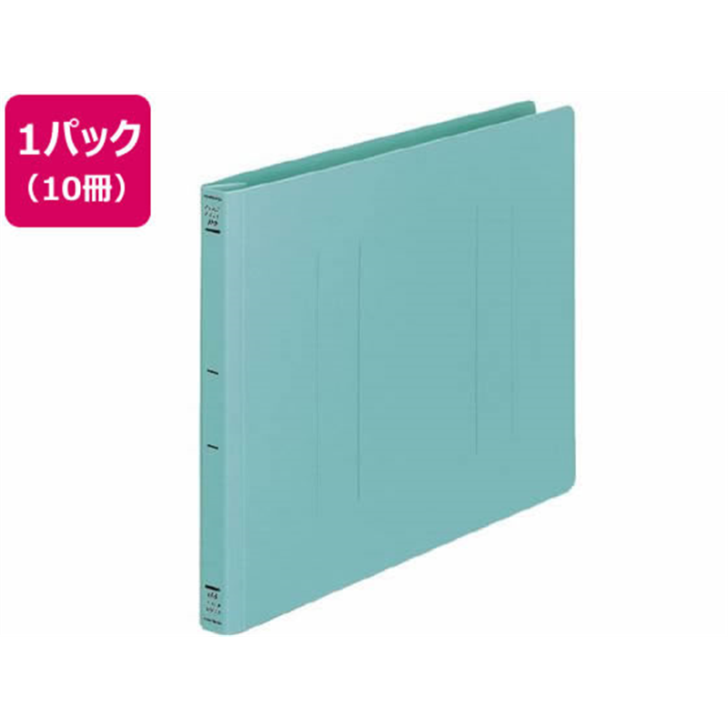 コクヨ フラットファイルPP A4ヨコ とじ厚15mm 緑 10冊 フ-H15G 1パック（ご注文単位1パック)【直送品】