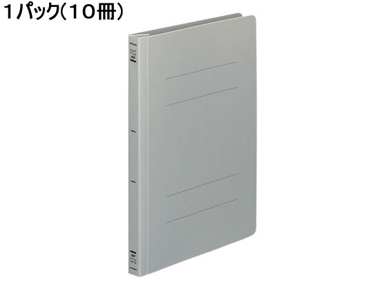 コクヨ フラットファイルPP B5タテ とじ厚15mm グレー 10冊 1パック(ご注文単位1パック)【直送品】