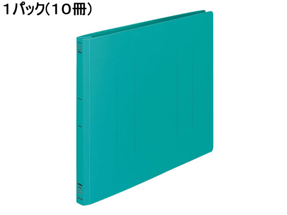 コクヨ フラットファイルPP B4ヨコ とじ厚15mm 緑 10冊 フ-H19G 1パック(ご注文単位1パック)【直送品】