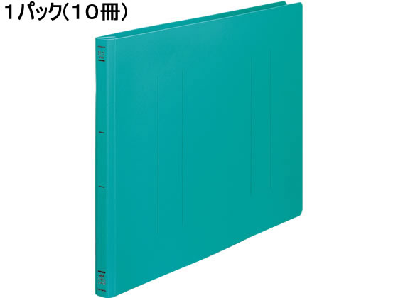 コクヨ フラットファイルPP A3ヨコ とじ厚15mm 緑 10冊 フ-H48G 1パック(ご注文単位1パック)【直送品】