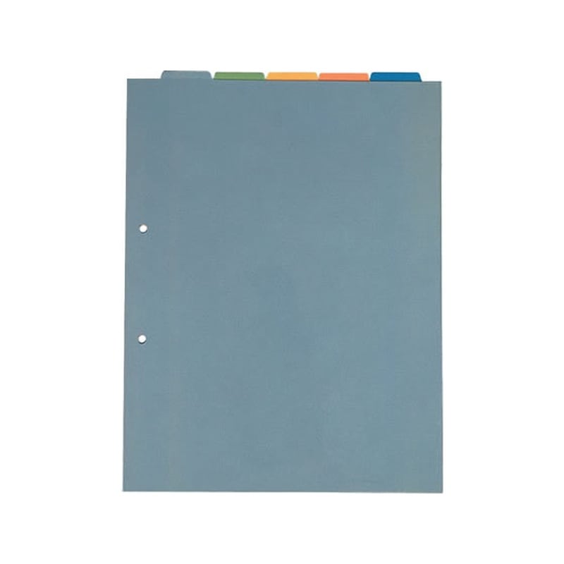 キングジム カバー付きカラーインデックス(上山タイプ) A4タテ 5山2穴 1組(ご注文単位1組)【直送品】