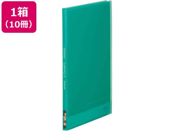 キングジム シンプリーズ クリアーファイル(透明)A4 20ポケット 緑 10冊 1箱(ご注文単位1箱)【直送品】