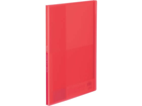 コクヨ クリヤーブック(Glassele)固定式 A4 20P コーラルピンク 1冊(ご注文単位1冊)【直送品】