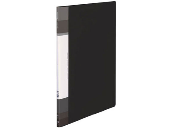 コクヨ クリヤーブック(Glassele)固定式A4背ポケット 10P ブラック 1冊(ご注文単位1冊)【直送品】
