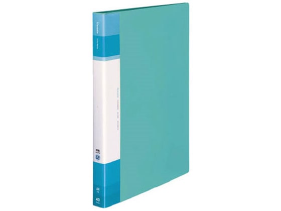 コクヨ クリヤーブック(Glassele)固定式A4背ポケット 40P LB 1冊(ご注文単位1冊)【直送品】
