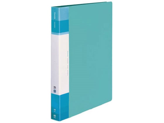 コクヨ クリヤーブック(Glassele)固定式A4背ポケット 60P LB 1冊(ご注文単位1冊)【直送品】