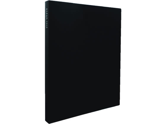セキセイ クリヤーファイル高透明 A4 40ポケット ブラック KP-2514-60 1冊(ご注文単位1冊)【直送品】
