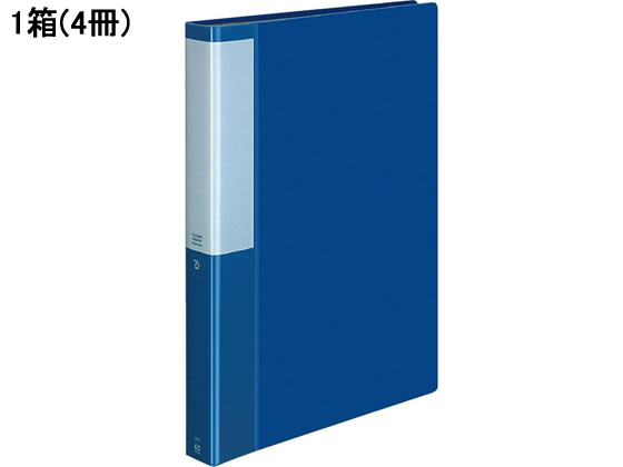 コクヨ クリヤーブック POSITY 固定式A4 60ポケット ブルー 4冊 1箱(ご注文単位1箱)【直送品】