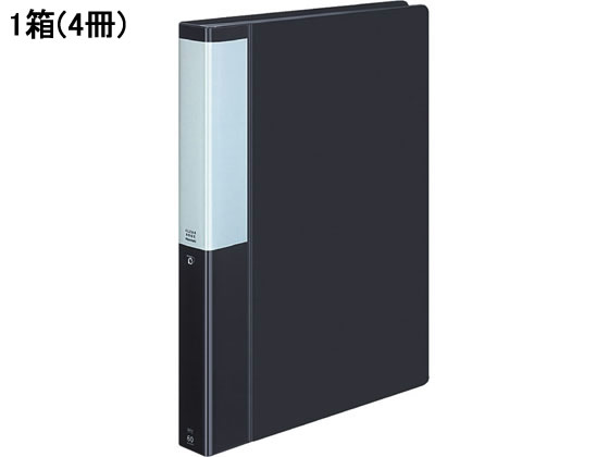 コクヨ クリヤーブック POSITY 固定式A4 60ポケット ダークグレー4冊 1箱(ご注文単位1箱)【直送品】