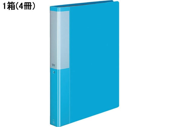 コクヨ クリヤーブック POSITY 固定式A4 60ポケット ライトブルー 4冊 1箱(ご注文単位1箱)【直送品】