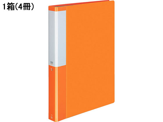 コクヨ クリヤーブック POSITY 固定式A4 60ポケット オレンジ 4冊 1箱(ご注文単位1箱)【直送品】