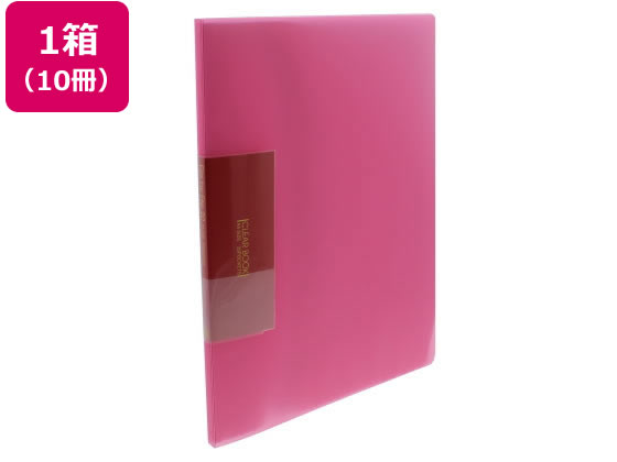 ビュートン スリムクリヤーブック A4 20ポケット レッド10冊 FCB-A4-20CR 1箱(ご注文単位1箱)【直送品】