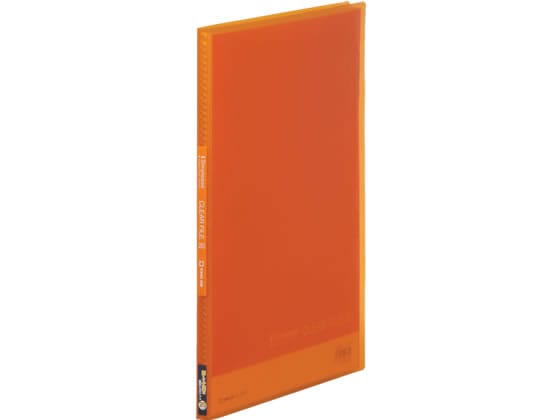 キングジム シンプリーズ クリアーファイル(透明)A4 20ポケット オレンジ 1冊(ご注文単位1冊)【直送品】