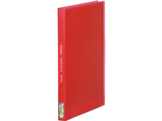 キングジム シンプリーズ クリアーファイル(透明)A4 40ポケット 赤 1冊(ご注文単位1冊)【直送品】