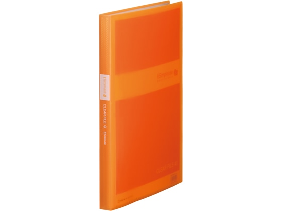 キングジム シンプリーズ クリアーファイル(透明)GX A4 40ポケット オレンジ 1冊(ご注文単位1冊)【直送品】