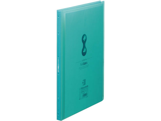 キングジム クリアーファイル サイドイン ヒクタス(透明)A4 60ポケット 緑 1冊(ご注文単位1冊)【直送品】