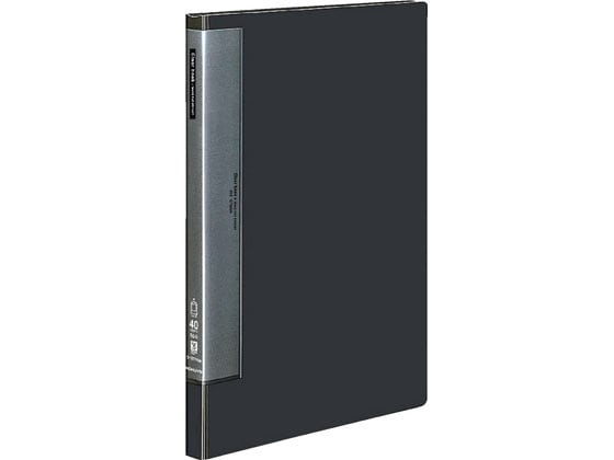 コクヨ クリヤーブック ウェーブカット固定式B4タテ 40ポケット ダークグレー 1冊(ご注文単位1冊)【直送品】