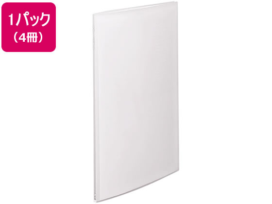 リヒトラブ リクエスト 透明クリヤーブック A2 20ポケット クリヤー 4冊 1箱(ご注文単位1箱)【直送品】