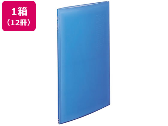 リヒトラブ リクエスト 透明クリヤーブック A2 20ポケット ブルー 12冊 1セット(ご注文単位1セット)【直送品】