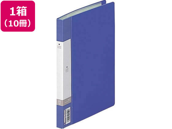 リヒトラブ リクエスト クリヤーブック A5タテ 20ポケット 青 10冊 1箱(ご注文単位1箱)【直送品】