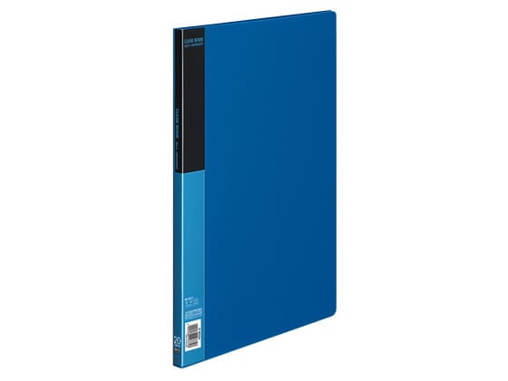 コクヨ クリヤーブック〈ベーシック〉固定式 B4 20ポケット 青 1冊(ご注文単位1冊)【直送品】