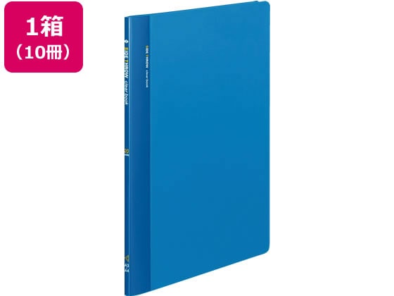 コクヨ クリヤーブック 固定式サイドスローA4 20ポケット 青 10冊 1箱(ご注文単位1箱)【直送品】