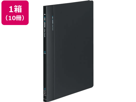 コクヨ クリヤーブック 固定式サイドスローA4 40ポケット ダークグレー 10冊 1箱(ご注文単位1箱)【直送品】