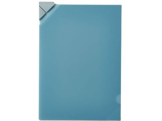 キングジム ナナメクリ ファイル(透明) A4 青 580T-B 1冊（ご注文単位1冊)【直送品】