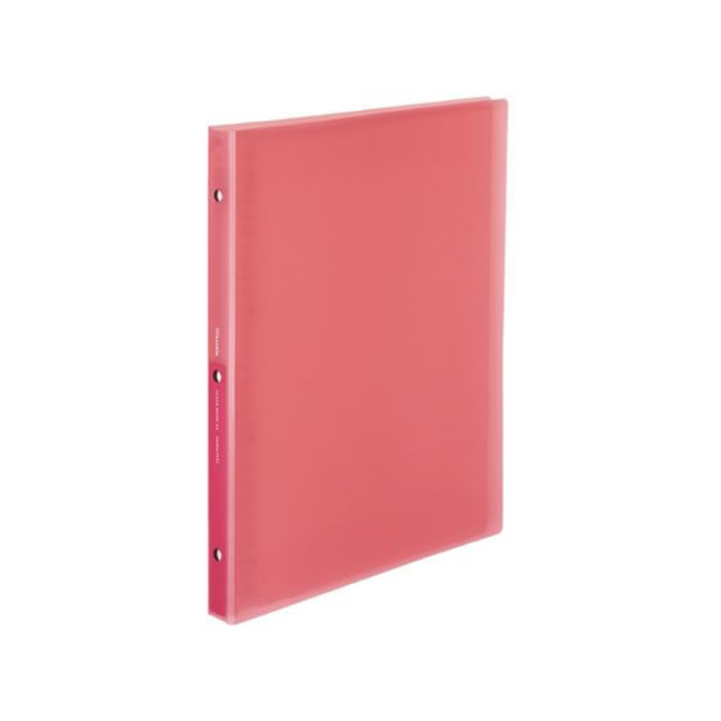 コクヨ クリヤーブック(Glassele)替紙式 A4 30穴 コーラルピンク 1冊(ご注文単位1冊)【直送品】
