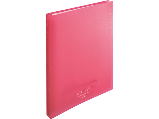リヒトラブ CUBE FIZZ クリヤーブック(差替) A4 30ポケット ピンク 1冊(ご注文単位1冊)【直送品】