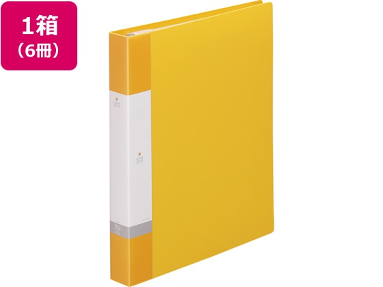 リヒトラブ リクエスト クリアーブック差替式A4 30穴 背幅35 黄6冊 1箱（ご注文単位1箱)【直送品】