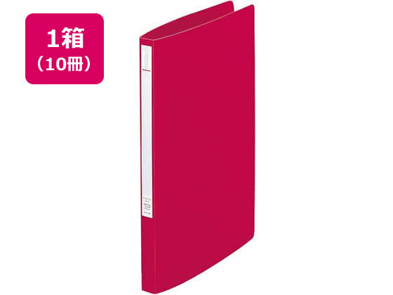 リヒトラブ スーパーパンチレスファイル A4タテ とじ厚12mm 赤 10冊 1箱(ご注文単位1箱)【直送品】