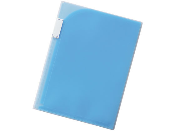 リヒトラブ 6ポケットホルダー A4タテ(A3・2ツ折) 青 F3412-8 1冊（ご注文単位1冊)【直送品】