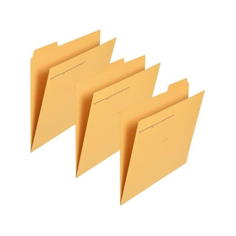 プラス 3カットフォルダー A4 イエロー 3枚(1～3山×1セット) 1パック（ご注文単位1パック)【直送品】
