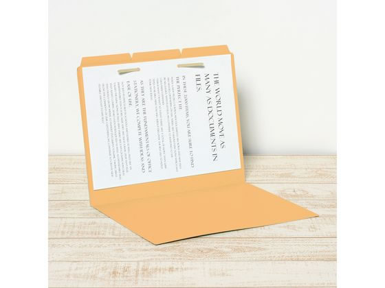 プラス 3カットフォルダー A4 イエロー 3枚(1~3山×1セット) 1パック(ご注文単位1パック)【直送品】