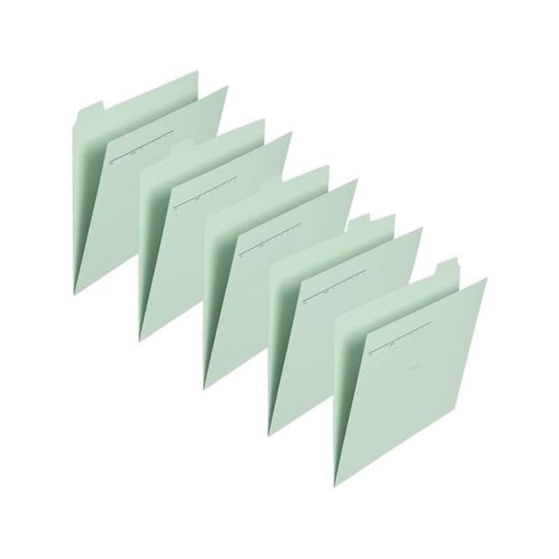プラス 5カットフォルダー A4 ブルー 5枚(1～5山×1セット) 1パック（ご注文単位1パック)【直送品】
