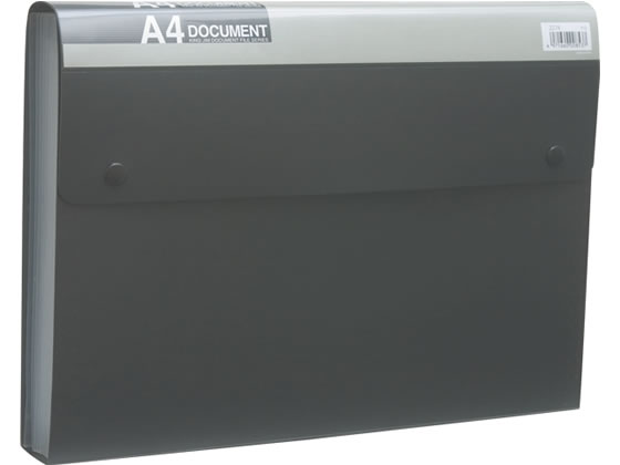 キングジム ドキュメントファイル(エコノミータイプ) A4 13ポケット 黒 1冊(ご注文単位1冊)【直送品】