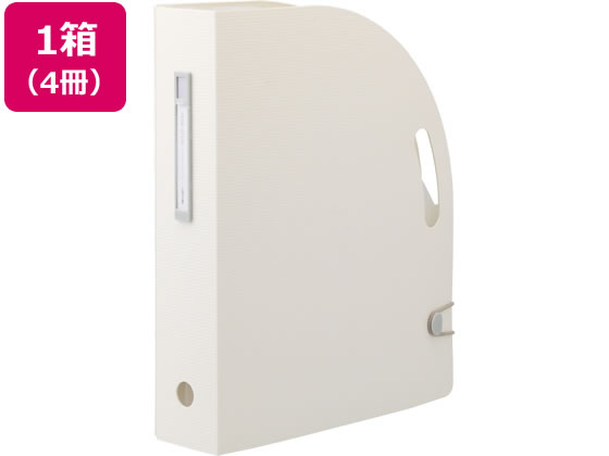 リヒトラブ noie-style ドキュメントボックス A4タテ ホワイト 4冊 1箱(ご注文単位1箱)【直送品】
