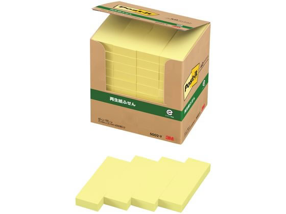 3M 〈ポスト・イット〉経費削減パワーパック イエロー 40冊 5002-Y 1箱(ご注文単位1箱)【直送品】