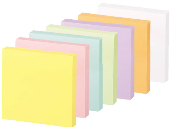 コクヨ 強粘着ふせん〈K2〉 50×50 7色ミックス パステル10冊 1箱（ご注文単位1箱)【直送品】