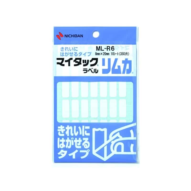 ニチバン マイタックラベル リムカ 8×20mm 35片×10シート ML-R6 1袋（ご注文単位1袋)【直送品】