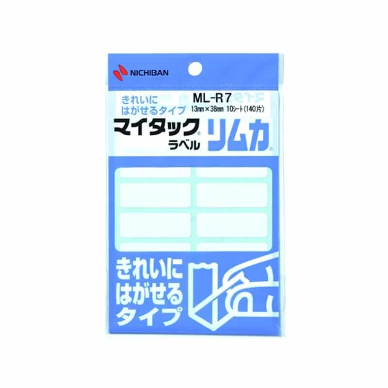 ニチバン マイタックラベル リムカ 13×38mm 14片×10シート ML-R7 1袋（ご注文単位1袋)【直送品】