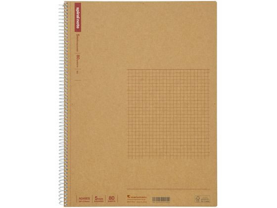 マルマン スパイラルノート A4 方眼罫80枚 N245ES 1冊(ご注文単位1冊)【直送品】