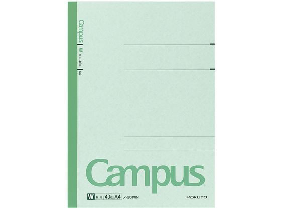 コクヨ キャンパスノート 無地A4 ノ-201W 1冊(ご注文単位1冊)【直送品】
