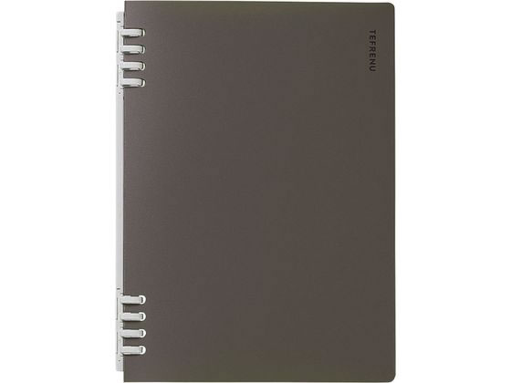 キングジム リングノート テフレーヌ A5 20穴 黒 CN9854TEクロ 1冊(ご注文単位1冊)【直送品】