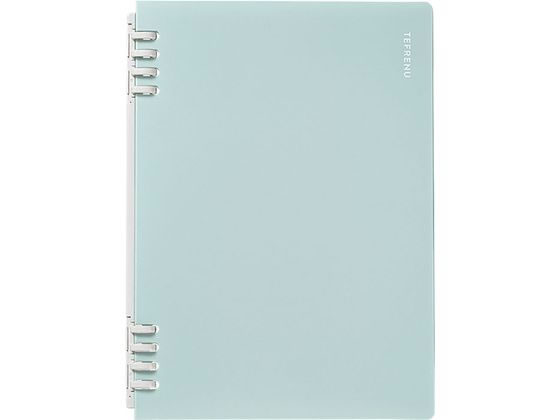 キングジム リングノート テフレーヌ A5 20穴 水色 CN9854TEミス 1冊(ご注文単位1冊)【直送品】