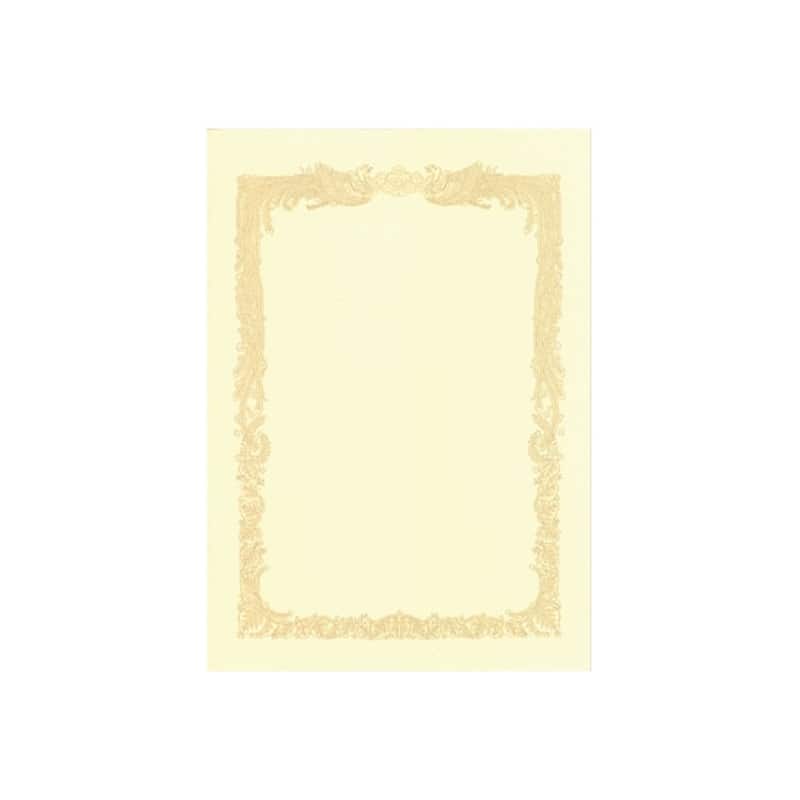 タカ印 OA賞状用紙 クリームB5判横書き 10枚 10-1058 1冊(ご注文単位1冊)【直送品】