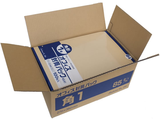 クラフト封筒 角1 85g/㎡ 500枚 K85-K1 1箱(ご注文単位1箱)【直送品】